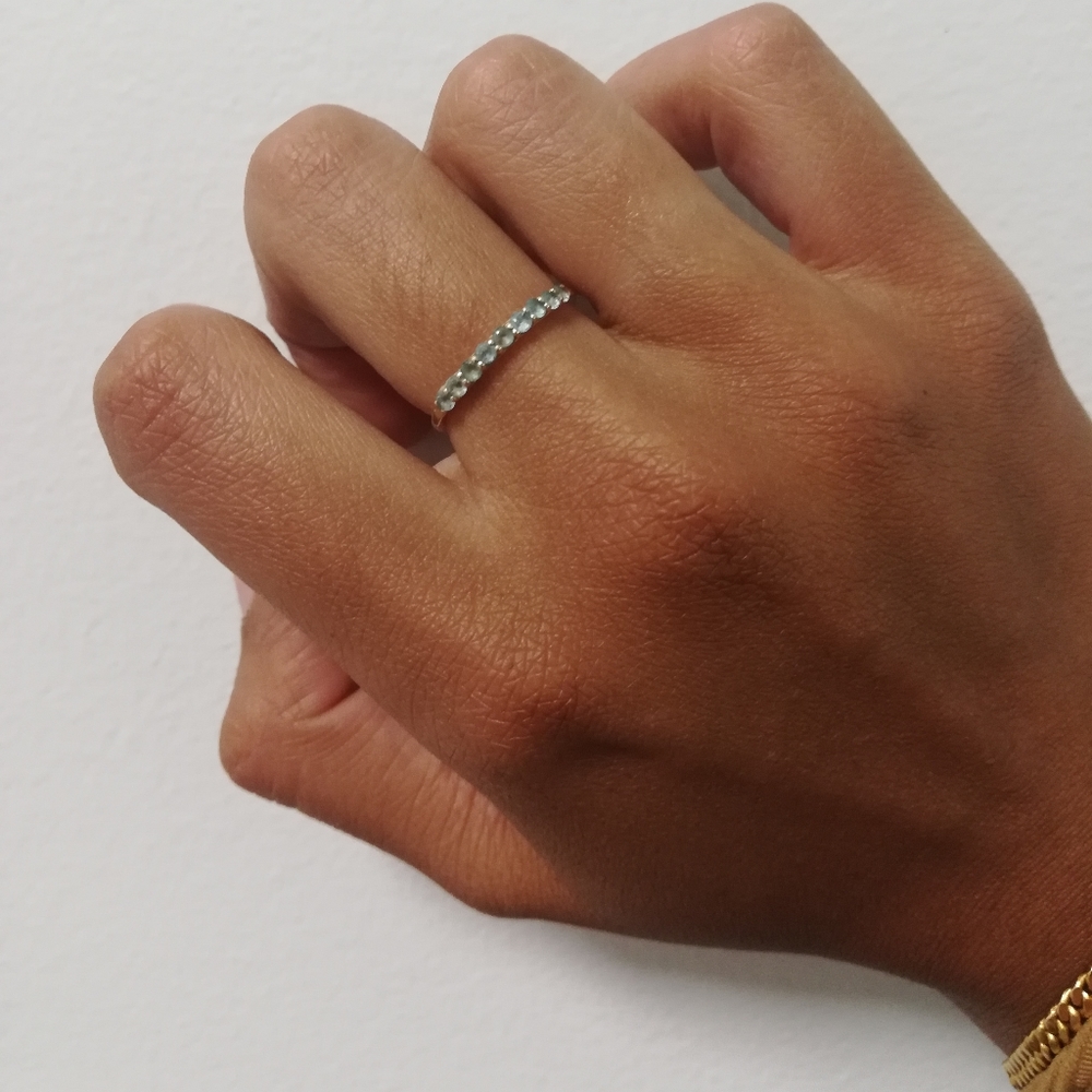 10k Solid gold topaz ring
